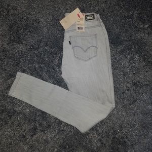 Levi's 535 Super Skinny Gray Jeans Size 7/28